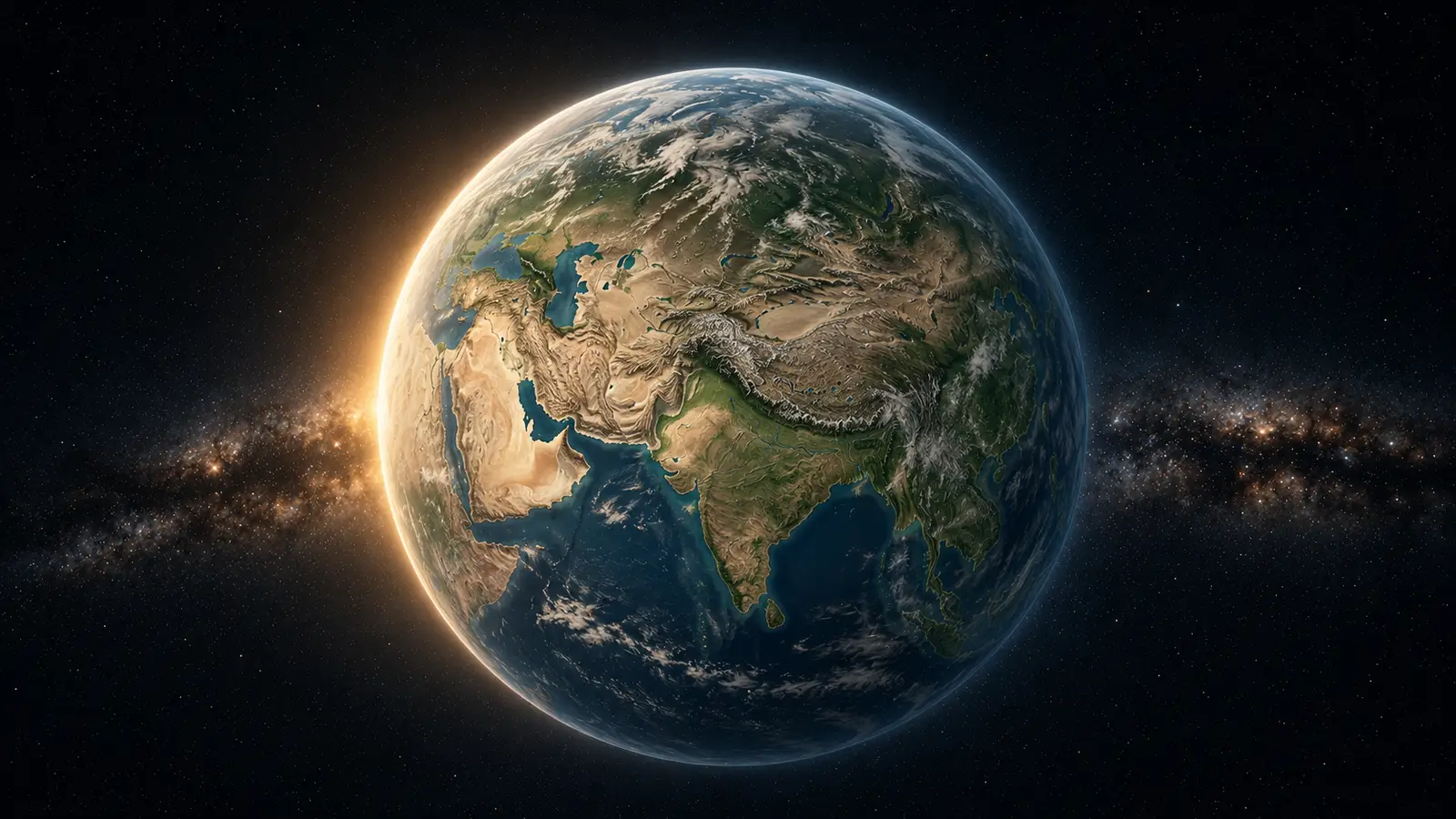 Earth seen from deep space