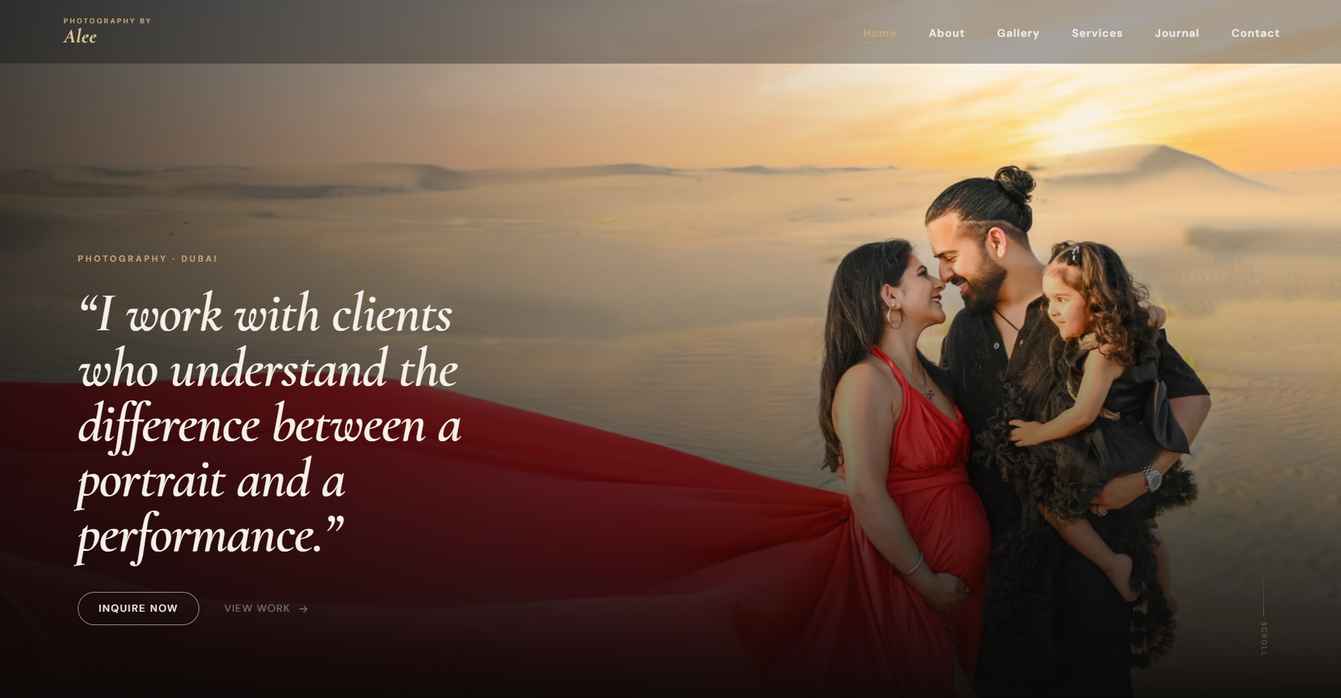 Photography By Alee — case study opening frame